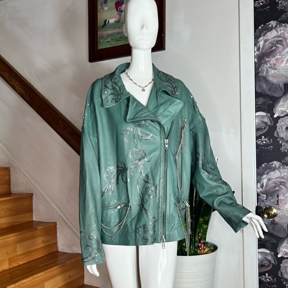 FREE PEOPLE
Nigel Preston Chain Embellished Biker Jacket - Picture 7 of 10